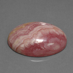Rodocrosite naturale rosa da 16,89 ct, taglio ovale, opaco