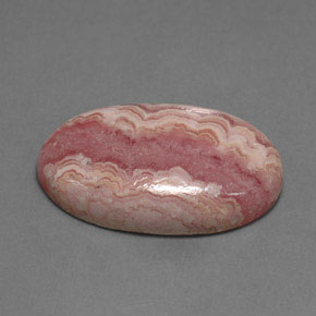 Rodocrosite naturale rosa da 17,68 ct, taglio ovale, opaco