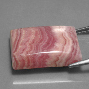 Rodocrosite naturale multicolore da 22,46 ct, baguette, opaco
