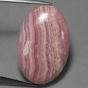 Rodocrosite naturale multicolore da 19,97 ct, taglio ovale, opaco