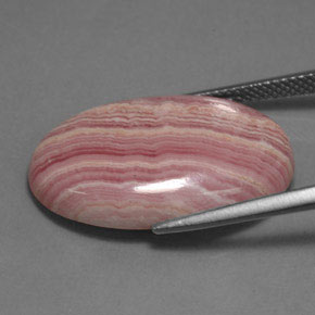 Rodocrosite naturale multicolore da 19,97 ct, taglio ovale, opaco