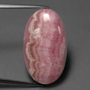 Rodocrosite naturale rosa da 18,74 ct, taglio ovale, opaco