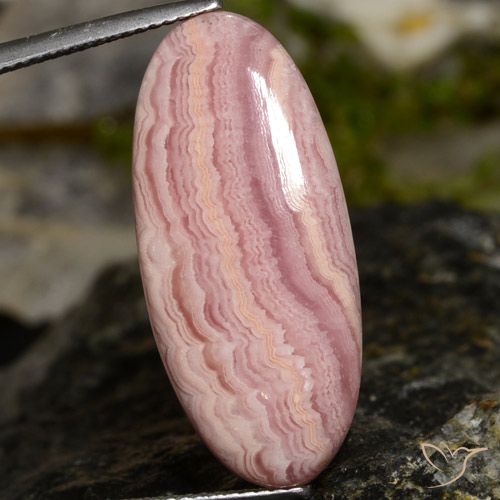 Rodocrosite Multicolore naturale da 17.07 ct, Ovale, Opaco