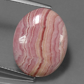 Rodocrosite naturale multicolore da 9,95 ct, taglio ovale, opaco