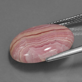 Rodocrosite naturale multicolore da 9,95 ct, taglio ovale, opaco