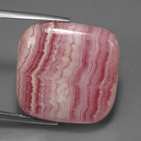 Rodocrosite naturale multicolore da 27,63 ct, taglio a cuscino, opaco