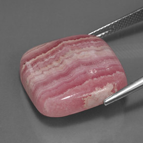 Rodocrosite naturale multicolore da 27,63 ct, taglio a cuscino, opaco
