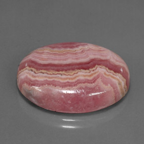 Rodocrosite naturale multicolore da 24,57 ct, taglio ovale, opaco
