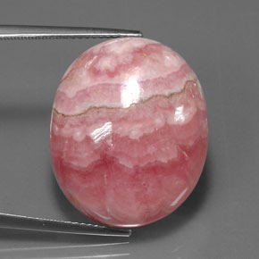 Rodocrosite naturale multicolore da 33,77 ct, taglio ovale, opaco