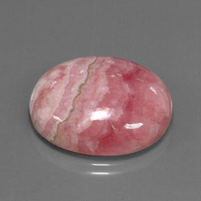 Rodocrosite naturale multicolore da 33,77 ct, taglio ovale, opaco