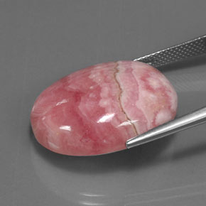 Rodocrosite naturale multicolore da 33,77 ct, taglio ovale, opaco