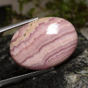 Rodocrosite naturale multicolore da 20,56 ct, taglio ovale, opaco