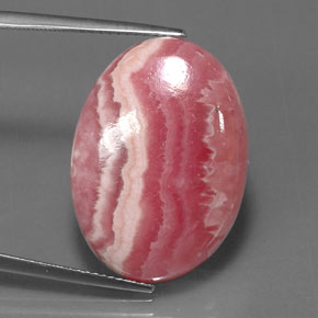Rodocrosite naturale multicolore da 26,18 ct, taglio ovale, opaco