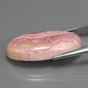 Rodocrosite Multicolore naturale da 25.79 ct, Taglio ovale, Opaco