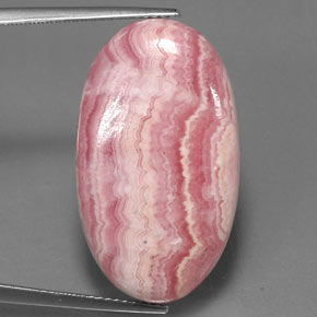 Rodocrosite naturale multicolore da 29,88 ct, taglio ovale, opaco