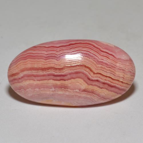 Rodocrosite naturale multicolore da 23,40 ct, taglio ovale, opaco