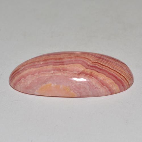 Rodocrosite naturale multicolore da 23,40 ct, taglio ovale, opaco