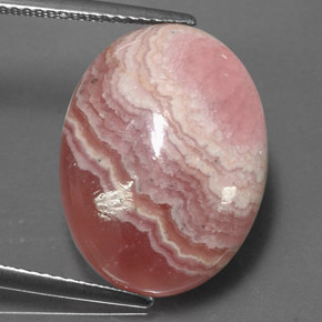 Rodocrosite naturale multicolore da 14,12 ct, taglio ovale, opaco