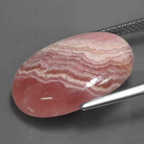 Rodocrosite naturale multicolore da 14,12 ct, taglio ovale, opaco