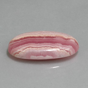 Rodocrosite naturale rosa da 18,47 ct, taglio ovale, opaco