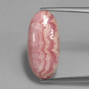 Rodocrosite Rosa multicolore naturale da 12.06 ct, Taglio ovale, Opaco