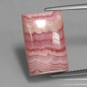Rodocrosite Rosa multicolore naturale da 11.95 ct, Taglio a baguette, Opaco