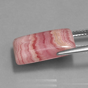 Rodocrosite Rosa multicolore naturale da 11.95 ct, Taglio a baguette, Opaco