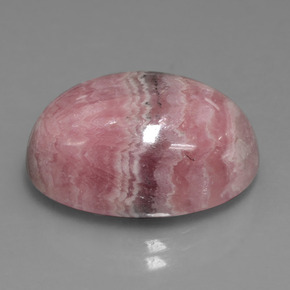 Rodocrosite naturale multicolore da 25,74 ct, taglio ovale, opaco