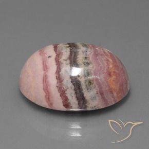 Rodocrosite naturale multicolore da 24,26 ct, taglio ovale, opaco