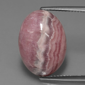 Rodocrosite naturale multicolore da 15,61 ct, taglio ovale, opaco