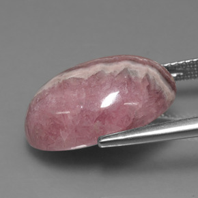 Rodocrosite naturale multicolore da 15,61 ct, taglio ovale, opaco