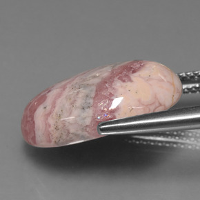 Rodocrosite naturale multicolore da 13,41 ct, taglio ovale, opaco