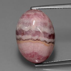 Rodocrosite naturale multicolore da 16,68 ct, taglio ovale, opaco
