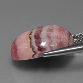Rodocrosite naturale multicolore da 16,68 ct, taglio ovale, opaco