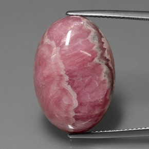 Rodocrosite naturale multicolore da 31,54 ct, taglio ovale, opaco