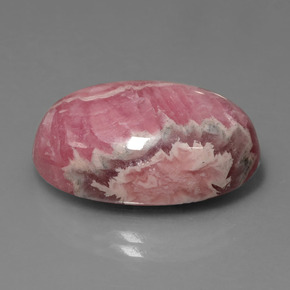 Rodocrosite naturale multicolore da 31,54 ct, taglio ovale, opaco