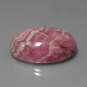 Rodocrosite naturale multicolore da 32,83 ct, taglio ovale, opaco