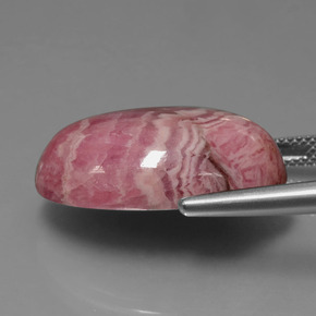 Rodocrosite naturale multicolore da 32,83 ct, taglio ovale, opaco