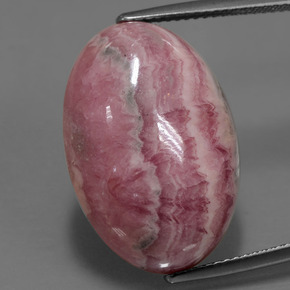 Rodocrosite naturale multicolore da 29,62 ct, taglio ovale, opaco