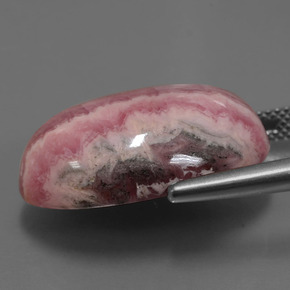 Rodocrosite naturale multicolore da 29,62 ct, taglio ovale, opaco