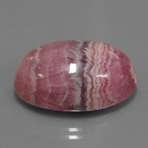 Rodocrosite naturale multicolore da 33,91 ct, taglio ovale, opaco