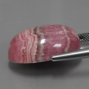 Rodocrosite naturale multicolore da 33,91 ct, taglio ovale, opaco