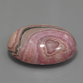 Rodocrosite naturale multicolore da 51,53 ct, taglio ovale, opaco