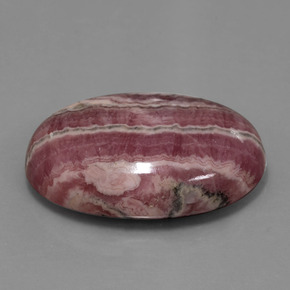 Rodocrosite naturale multicolore da 52,06 ct, taglio ovale, opaco