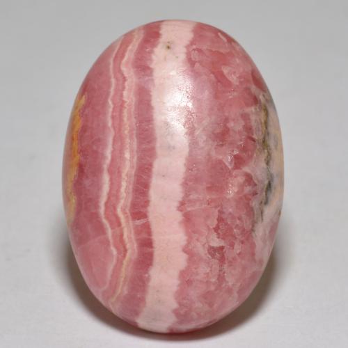 Rodocrosite naturale multicolore da 35,96 ct, taglio ovale, opaco