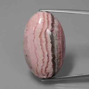 Rodocrosite naturale multicolore da 62,39 ct, taglio ovale, opaco