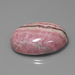 Rodocrosite naturale multicolore da 60,57 ct, taglio ovale, opaco