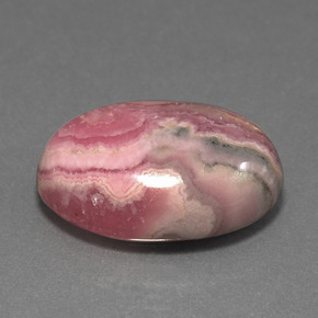 Rodocrosite naturale multicolore da 12,51 ct, taglio ovale, opaco