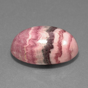 Rodocrosite naturale multicolore da 14,59 ct, taglio ovale, opaco