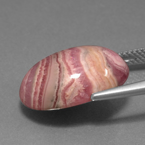 Rodocrosite naturale multicolore da 14,81 ct, taglio ovale, opaco